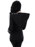 Women's Casual Hoodie - Solid Colored Black XXXL - menochic